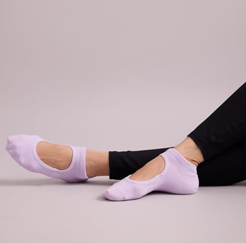 Image of Mint & Oak Ankle Length Yoga Grip Socks For Women (Set Of 6) | Pilates & Yoga Socks With Grips | Non-Slip Yoga, Pilates, Barre, & Gym Workouts Socks | Stylish & Versatile Women Socks