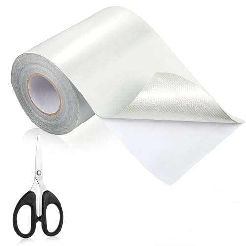Image of 4.5Inch x 40FT RV Awning Repair Tape with Scissors, Outdoor Heavy Duty Repair Tape for Tarp, Tent, Boat Cover, Canvas, Sail Tape, Waterproof, UVproof and Heat-Resistant Tear Repair Pctch Kit