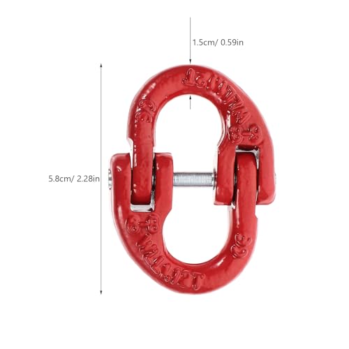 Evite desprendimientos con el eslabón conector de cadena 1,12 T de acero rojo 2