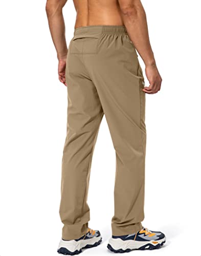 Image of Pudolla Men's Workout Athletic Pants Elastic Waist Jogging Running Pants for Men with Zipper Pockets