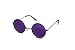 John Lennon Sunglasses Round Hippie Shades Retro Colored Lenses Retro Party (Black frame w/ Purple Lens)