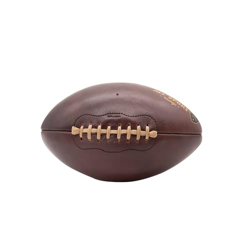 Ballon de football américain cuir de vachette robuste pour s'entraîner et exposer