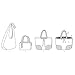 Simplicity Handbag, Hobo, Tote Bag Packet, Code 9304 Sewing Pattern, One Size, White,SS9304OS