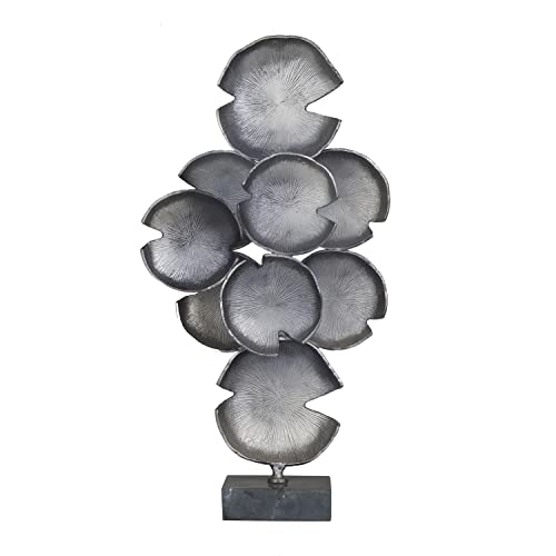 Cosmoliving By Cosmopolitan Aluminum Abstract Sculpture, 16" X 5" X 32", Gray #TOP9