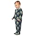 Emelivor Feathers Peacock Black Baby Newborn One-Piece Clothes Infant Footed Pjs with Zipper for Girl Boy Kids