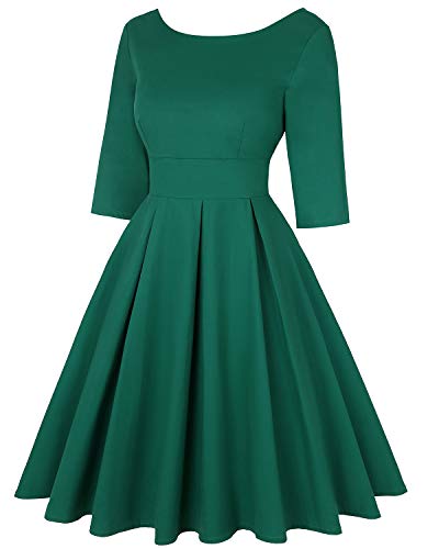 Image of MINTLIMIT Women's 1950s Retro Vintage Cocktail Party 3 /4 Sleeve Swing Dress