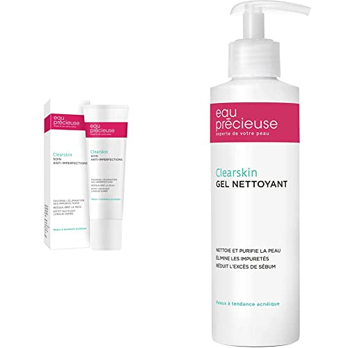 Eau Précieuse Clearskin Soin Anti-Imperfections - Soin Visage Anti-Imperfections Matifiant et Rééquilibrant - 1 x 50 ml & Clearskin Gel Nettoyant - Nettoie, Purifie la Peau - 1 x 200 ml Cover