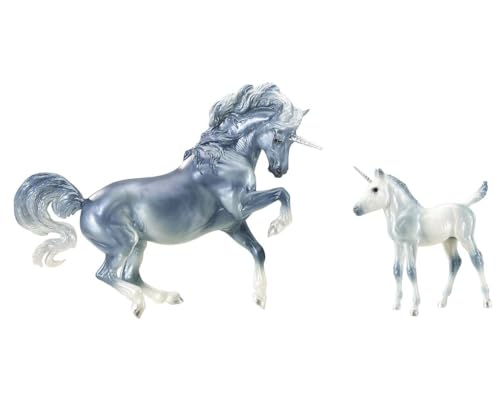 Product Image of the Breyer Traditional Series Cascade and Caspian | 2 Unicorn Set | Horse Toy Models...