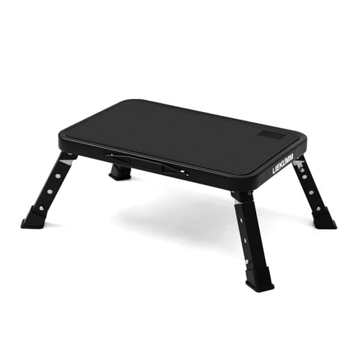 LIEKUMM 3-stufige Klappbarer Tritthocker, 150 kg Tragkraft Höhenverstellbar Tritthocker, Leichte...