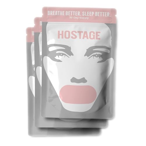 Hostage Tape - Breathable Sleep Tapes - Easy to Apply Sleep Strips with Comfortable Adhesive - 90 Tapes (3 Pack) Pink