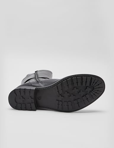 Image of ELLE Women Tan Brown Solid High-Top Block Heel Regular Boots