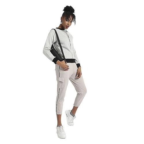 Image of Campus Sutra Women Cotton Regular Fit Hooded Sweatshirt