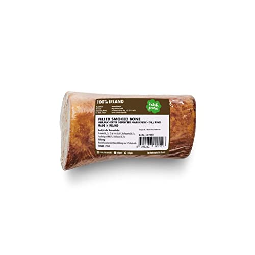 Irish Pure Kleine Hundeknochen. Getreidefrei, Hunde Kauknochen vom Rind, 100% Natürlicher Hundeknochen, Hundeleckerli, Kausnack - ca.12cm/220g (Filled Smoked Bone mit Kelp-Alge)
