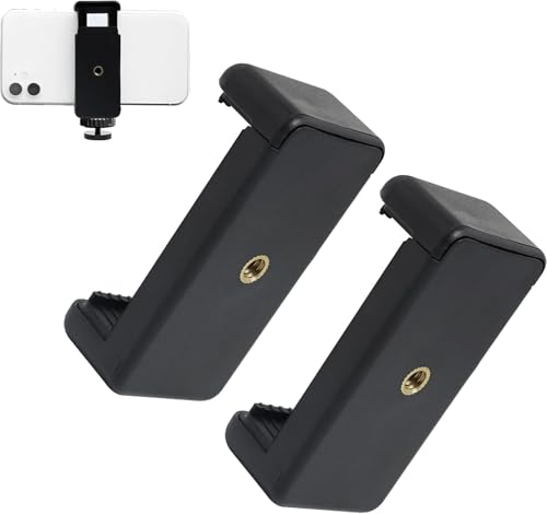 Image of CERLINK Universal Monopod Clip for Mobile Camera Holder and Tripod Mount -Black (Pack of-2)
