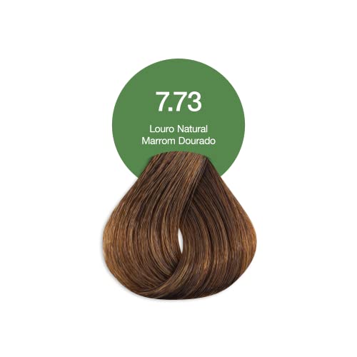 Acquaflora 7.73 Louro Natural Marrom Dourado Coloracao Creme Permanente Vegana 60g