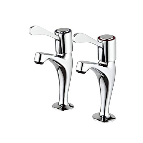 JASSFERRY - Juego de 2 grifos para lavabo (1,27 cm, 2 unidades), diseño tradicional