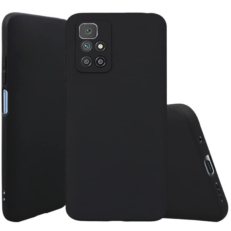 Image of Mobile Back Cover Case for Redmi 10 Prime (Silicone Case|CameraProtection|Black SC1510)