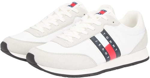 Tommy Jeans Men Sneakers Flag Print Retro Runner SneakersEM0EM01709 White (Ecru), 9 – Ansicht 5