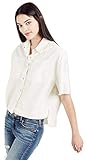 Dobladillo sin acabar. True Religion - Camisa de Cambray con Dobladillo en el Paso, para Mujer - Marfil - Medium