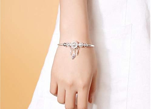 QIN Dreamcatcher Tassel Feather Charm Bracelet &Bangle For Women Fashion Elegant Jewelry Accessories
