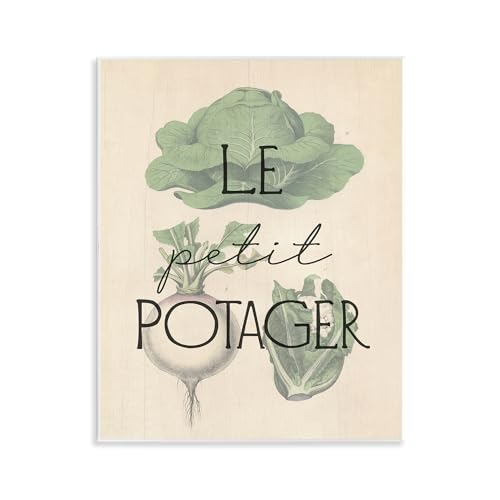 Stupell Industries French Vegetable Garden Wall Plaque Art Design by Daphne Polselli, 11 x 14