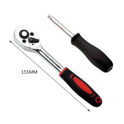Kit de herramientas para reparación de autos 46 piezas negro miniatura 4