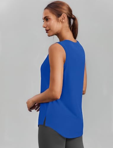 Image of PINSPARK Workout Tank Tops for Women UPF 50+ Side Slits Athletic Gym Shirt