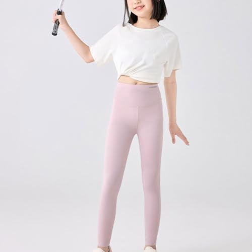 Girls Workout Athletic Leggings Solid Color Dance Running Yoga Pants Kids Fall Elastic High Waist 𝐋ounge Trouser2