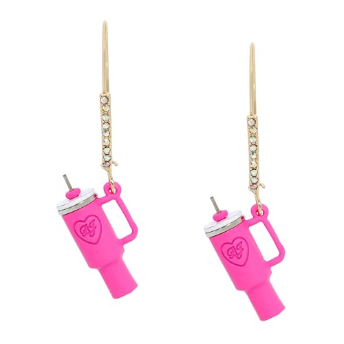 Betsey Johnson Water Cup Tumbler Dangle Earrings2