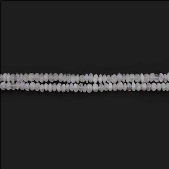 Pierre de lune blanche facettée 6mm rondelle pour DIY et enfilage de perles