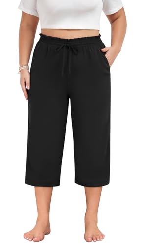 syoss Women's Business Casual Pants High Waist Loose Straight Trousers with Pockets Wide Leg Work Pants3