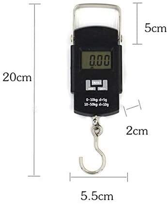 Generic Digital Hook Fishing Scale, 50KG 10G Portable Hanging Travel Double Precision Luggage Weight Scale Balance Spring Scale Kitchen Scale