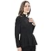 Women's Elegant Clergy Shirt Long Sleeve Ruffle Hem Ministers Blouse Casual Tops Black