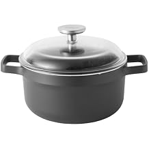 BergHOFF GEM Nonstick 8" Stockpot 3qt with Glass Lid Ferno-Green, Non-Toxic Coating Induction Cooktop Ready