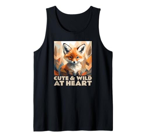 Red Fox Kit Wildlife Animal Lover Cute Fox Nature Graphic Tank Top