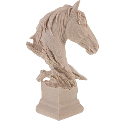 Alipis Statua Di Testa Di Cavallo Busto Di Cavallo Figurine Modello Animale Scultura Di Testa Di Cavallo In Resina Artigianato Per Decorazioni Da Tavola Per L'home Office