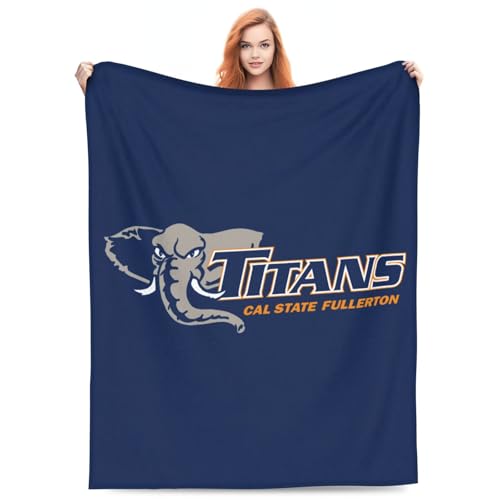 Cal State Fullerton Titans Multi-Size Ultra-Soft Flannel Fleece Blanket - Non-Sagging Velvet Blanket