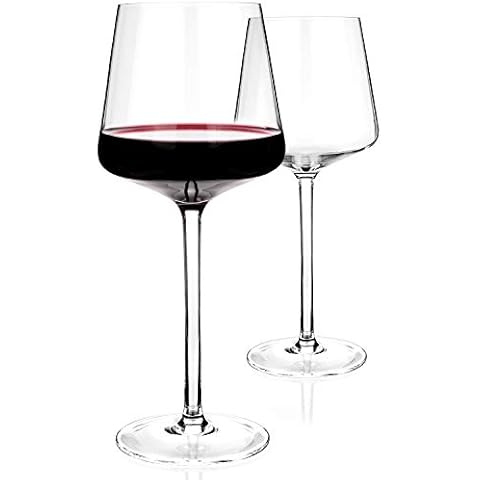 Luxbe - Crystal Wine Glasses - Set of 2-600ml - Tall Handcrafted Red or White Wine Glass - Lead-Free Crystal Glass - Professional Wine Tasting - Burgundy - Pinot Noir - Bordeaux Cover
