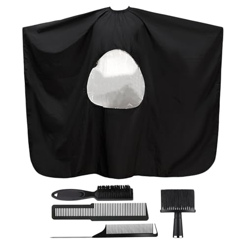 Cape de coiffure COLLBATH ajustable et kit peignes pour couper sans se salir