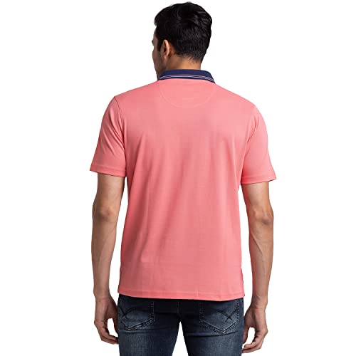 Image of Colorplus Men's Pure Cotton Solid Pattern Classic Fit Polo Neck Half Sleeve Casual T-Shirt