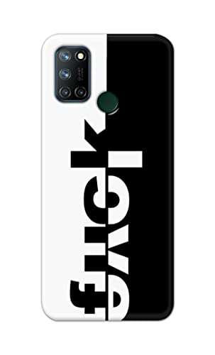 Image of PRINTFIDAA One Words Fukc Love Creative Art Innovative Wonderfull Printed Designer Hard Case for Relame C17 / Realme 7i Back Cover -(e) RPM1003