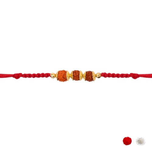 Image of I Jewels Design Rakhi With Roli Chawal & Rakshabandhan Card For Bro /Brother /Bhai