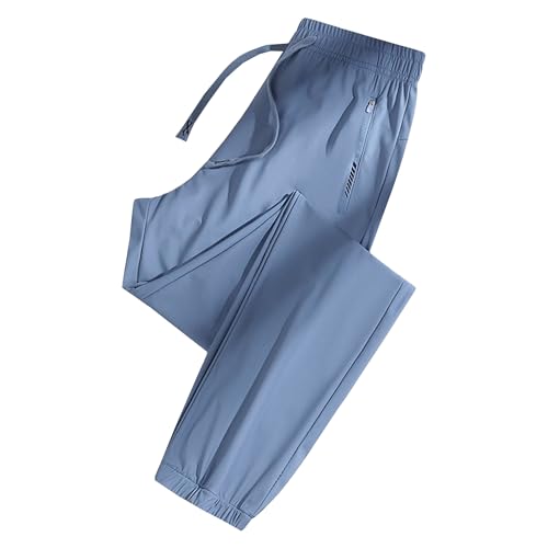 Men Quick Dry Pull-On Stretch Pants Drawstring Waist Straight Active Athletic Glide Pant Unisex