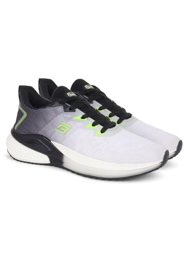 Image of Birde Stylish Comfortable Regular Wear EVA-TPR-TPU Running Black:White (Branded Box) Sports Shoes for Men