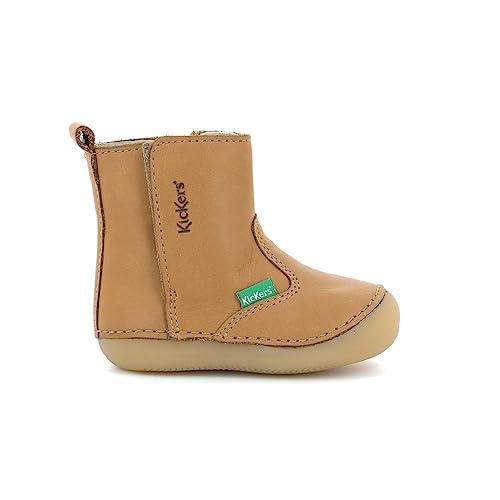 KICKERS Jungen Mädchen Socool Stiefelette, Camel Clair, 18 EU