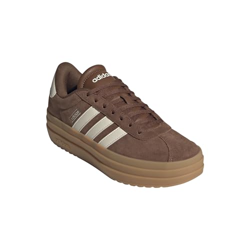 Image of adidas Womens Vl Court Bold Lace Up Sneakers Shoes Casual - Pink