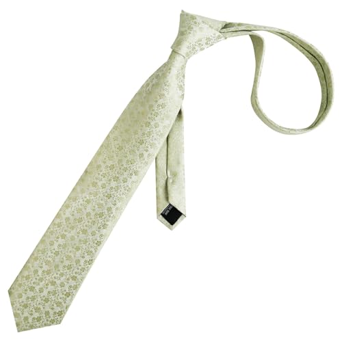 Image of Alizeal Mens 3.15inches Exquisite Floral Tie with Small Flower Printed Pocket Square