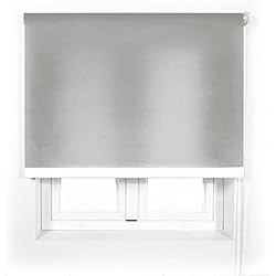 Estor Barato Acomoda Textil - Estor Translucido Liso de Fácil Instalación. Persiana Enrollable para Puertas y Ventanas. (Gris, 60x180 cm)