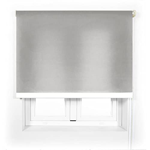 Acomoda Textil - Estor Translucido Liso de Fácil Instalación. Persiana Enrollable para Ventanas y Puertas. (Gris, 60x180 cm)