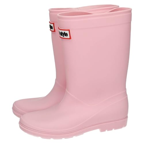 BONINO 168-5 Botas de Agua niña Rosa 168-5, Interior Textil y Suela Antideslizante Flexible NIÑA Botas-Botines Rosa 33